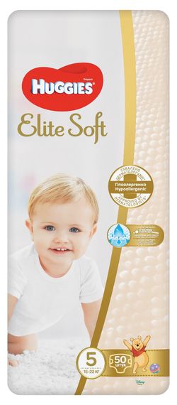 Huggies Elite Soft 5 15–22 kg dětské pleny 50 ks