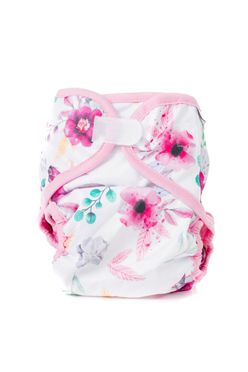 Bobánek Svrchní kalhotky XL suchý zip 1 ks růžové květiny