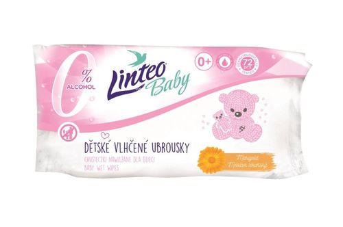 Linteo Baby Dětské vlhčené ubrousky s měsíčkem lékařským 72 ks