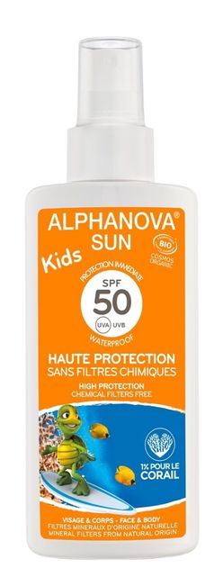 Alphanova SUN BIO Opalovací krém ve spreji pro děti SPF50 125 g