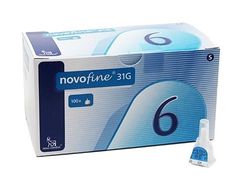 Novo Nordisk NovoFine 31G x 6 mm jehly 100 ks