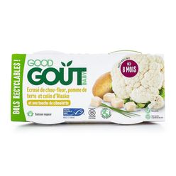 Good Gout BIO Treska pestrá s květákem a brambůrky 8m+ 2x190 g