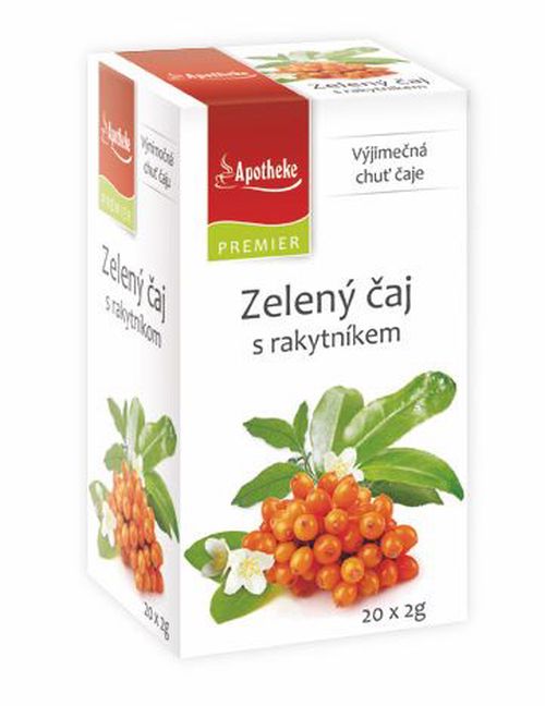 Apotheke Zelený čaj s rakytníkem nálevové sáčky 20x2 g