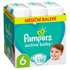 Pampers Active Baby vel. 6 Monthly Pack 13-18 kg dětské pleny 128 ks