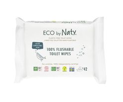 ECO by Naty Vlhčené splachovatelné ubrousky bez vůně 42 ks