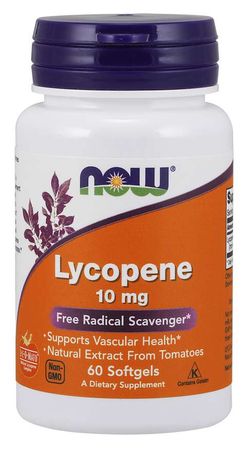 NOW® Foods NOW Lycopen (Lykopen), 10 mg, 60 softgelových kapslí