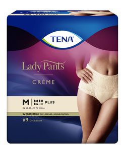 Tena Lady Pants Plus Creme Medium inkontinenční kalhotky 9 ks