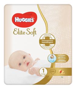 Huggies Elite Soft 1 3–5 kg dětské pleny 84 ks