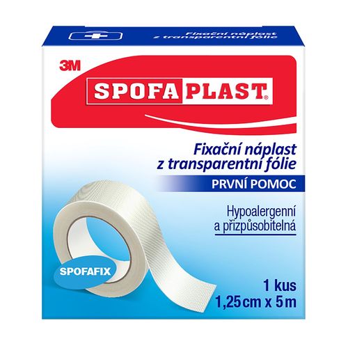 3M Spofaplast 431 1,25 cm x 5 m Fixační náplast z transparentní folie 1 ks