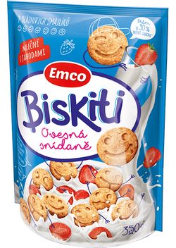 Biskiti mléční s jahodami, 350 g