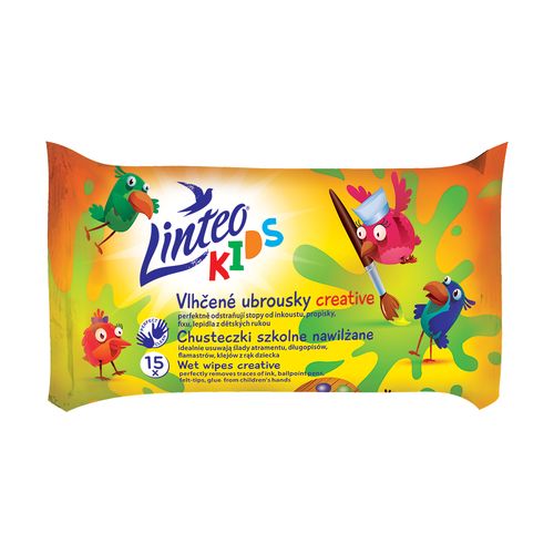 Linteo Kids Vlhčené ubrousky creative 15 ks