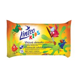 Linteo Kids Vlhčené ubrousky creative 15 ks