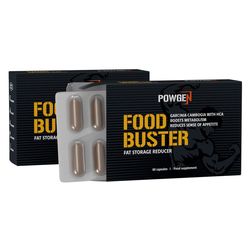 Food Buster | 1+1 ZDARMA | Pro potlačení chuti k jídlu a méně ukládání tukových zásob | 2x 60 kapslí na 60 dní | PowGen