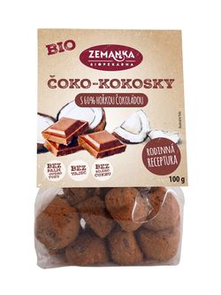 Zemanka BIO Čoko-kokosky s 60% hořkou čokoládou 100 g