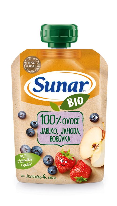 Sunar BIO Jablko jahoda borůvka kapsička 100 g