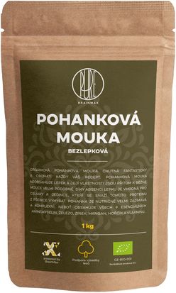 BrainMax Pure Pohanková mouka - bezlepková BIO, 1 kg *CZ-BIO-001 certifikát