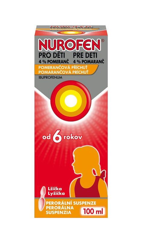 Nurofen pro děti 4 % pomeranč suspenze 100 ml