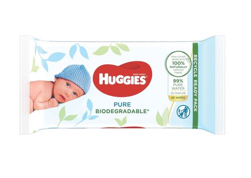 Huggies Pure Biodegradable vlhčené ubrousky 56 ks