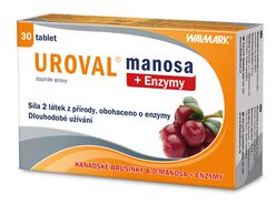 Uroval MANOSA + enzymy 30 tablet