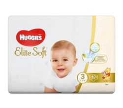 Huggies Elite Soft 3 5–9 kg dětské pleny 40 ks