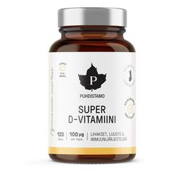 Puhdistamo Super Vitamin D 4000 IU 120 kapslí