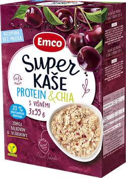 Super kaše protein & chia s višněmi, 3x55 g