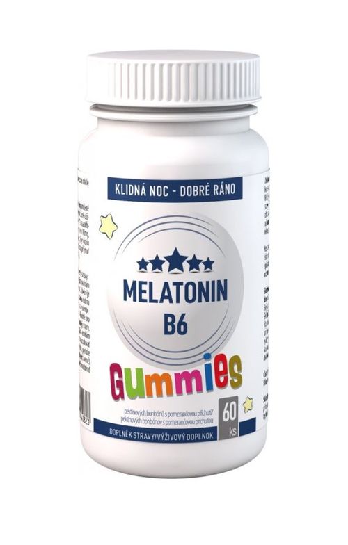 Clinical Melatonin B6 Gummies 60 pektinových bonbónů s pomerančovou příchutí
