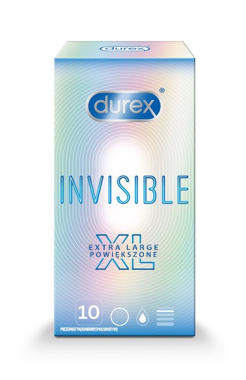 Durex Invisible XL kondomy 10 ks