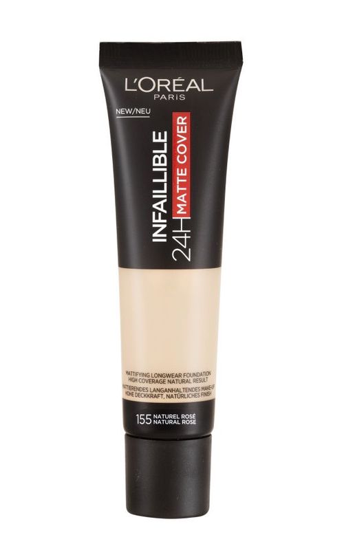 Loréal Paris Infaillible 24H Matte Cover odstín 155 Natural Rose dlouhotrvající make-up 30 ml