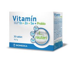 Biomedica Vitamín D3 + Zn + Se + Probio 30 tablet
