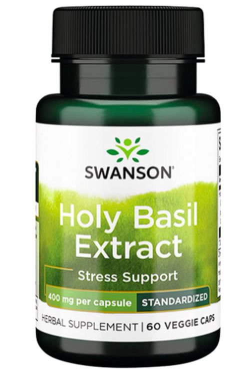 Swanson Holy Basil Extract (Bazalka indická), 400 mg, 60 kapslí