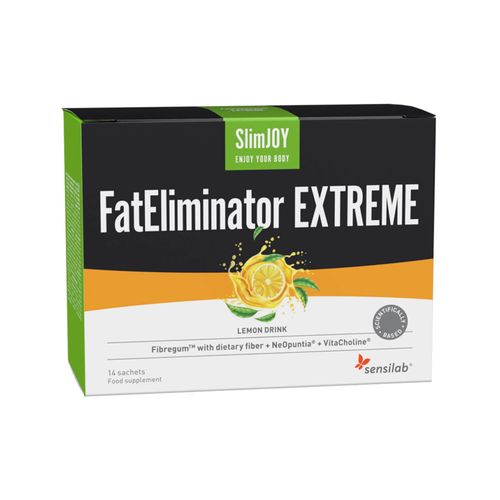 FatEliminator EXTREME - nápoj na vázání tuků s citrónovou příchutí. 14 sáčků na 7 dní