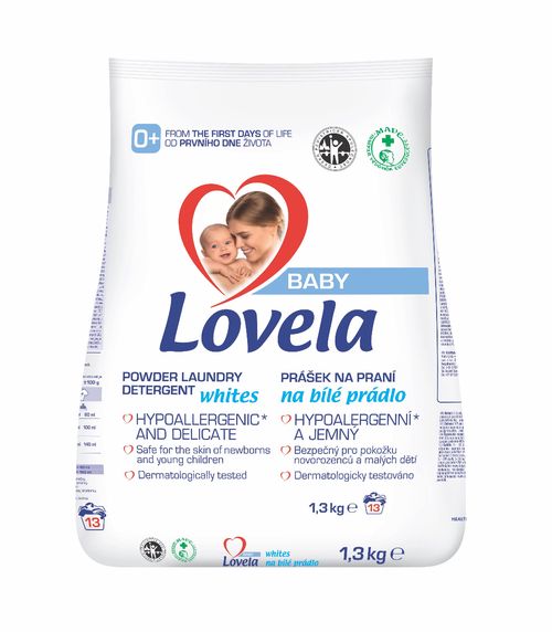 Lovela Baby Prášek na bílé prádlo 1,3 kg