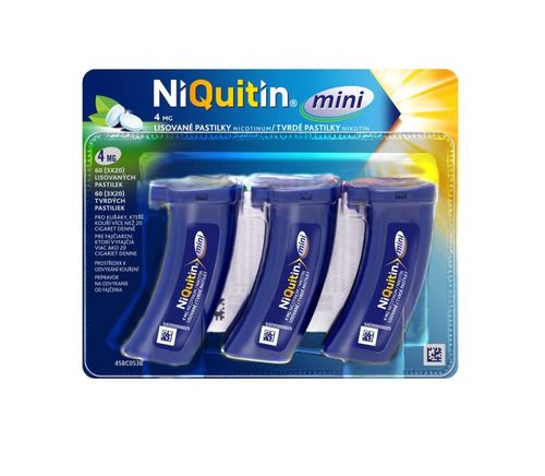 Niquitin mini 4 mg 3x20 lisovaných pastilek