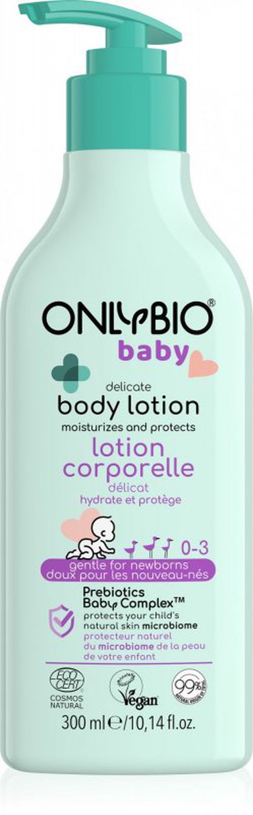 OnlyBio - Jemné tělové mléko pro děti, 300 ml