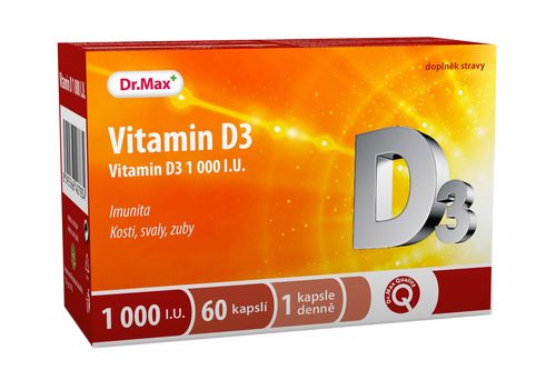 Dr.Max Vitamin D3 1000 I.U. 60 kapslí