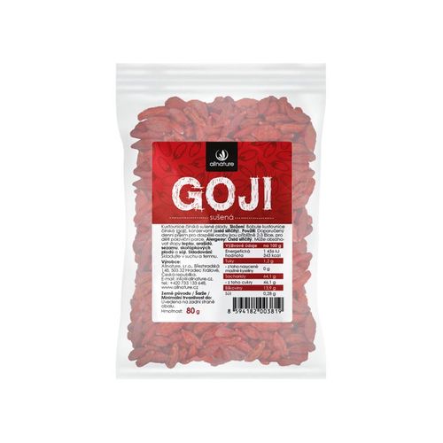 Allnature Goji sušené plody 80 g