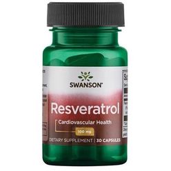 Swanson Resveratrol, 100 mg, 30 kapslí