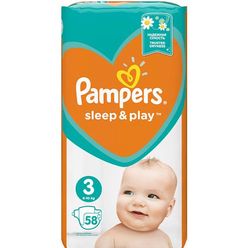 Pampers Sleep & Play vel. 3 Midi dětské pleny 58 ks