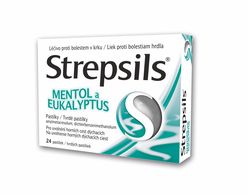 Strepsils Mentol a eukalyptus 24 pastilek