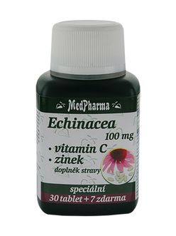 Medpharma Echinacea 100 mg + vitamin C + zinek 37 tablet