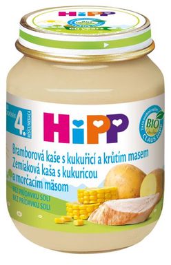 Hipp BIO Bramborové pyré s kukuřicí a krůtím masem 125 g