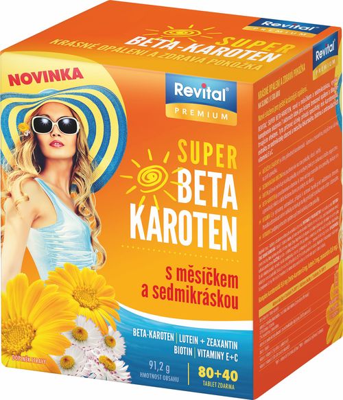 Revital Super Betakaroten s měsíčkem a sedmikráskou 80+40 tablet