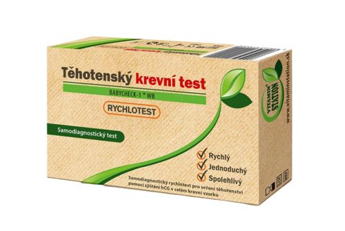 VITAMIN STATION Rychlotest Těhotenský krevní test 1 ks