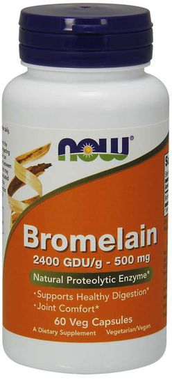 NOW® Foods NOW Bromelain, 500 mg, 60 rostlinných kapslí