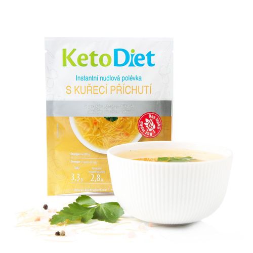 KetoDiet Proteinová polévka kuřecí s nudlemi 7x33 g