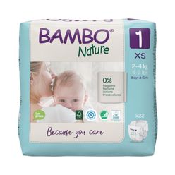 Bambo Nature 1 S 2-4 kg dětské pleny 22 ks