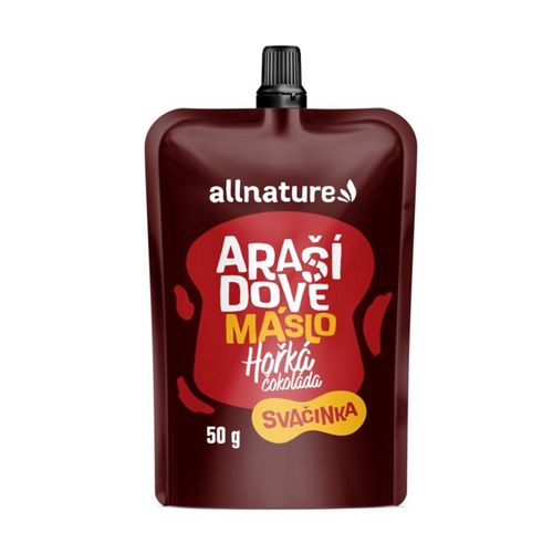 Allnature Arašídové máslo s hořkou čokoládou 50 g