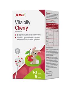 Dr.Max Vitalolly Cherry s lišejníkem, šalvějí a vitaminem C 6 lízátek