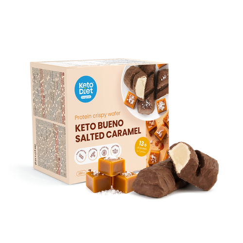 Keto Bueno Salted Caramel – křupavé oplatky (7 porcí)